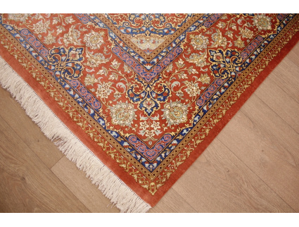 Seidenteppich Ghom 300x198 cm Beige