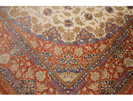 Seidenteppich Ghom 300x198 cm Beige