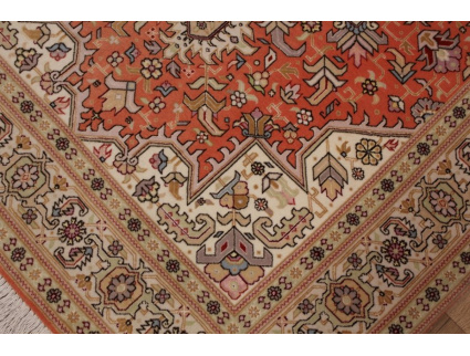 Persian carpet Tabriz Heriz with silk 158x107 cm