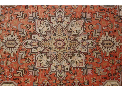 Persian carpet Tabriz Heriz with silk 158x107 cm