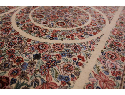 Persian carpet Ghom pure Silk 117x74 cm Beige