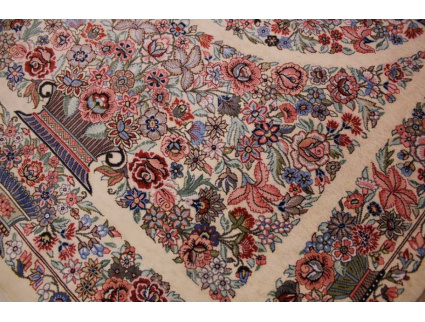 Persian carpet Ghom pure Silk 117x74 cm Beige