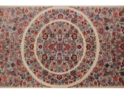 Persian carpet Ghom pure Silk 117x74 cm Beige