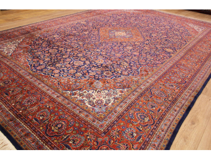 Hand-knotted Persian carpet "Kashan" virgin wool 454x308 cm