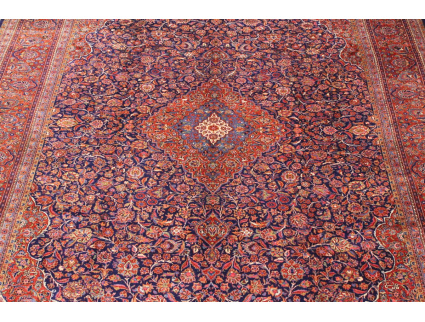 Hand-knotted Persian carpet "Kashan" virgin wool 454x308 cm