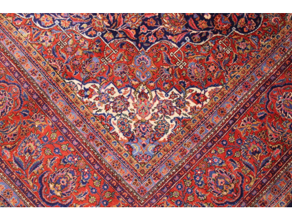 Hand-knotted Persian carpet "Kashan" virgin wool 454x308 cm