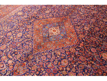 Hand-knotted Persian carpet "Kashan" virgin wool 454x308 cm